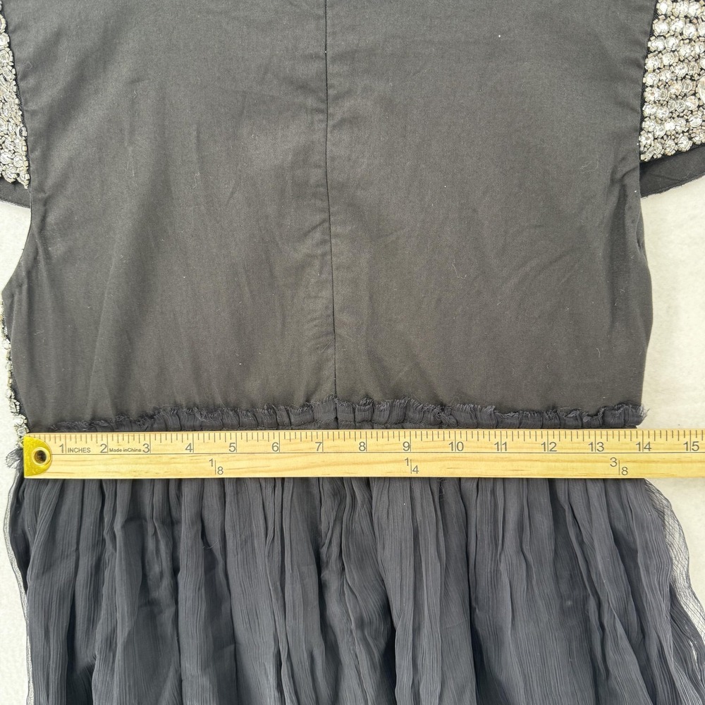 Dino e‎ Lucia Dress Girls XS Beaded Chiffon Skirt Party Formal Paris Designer - Picture 7 of 10